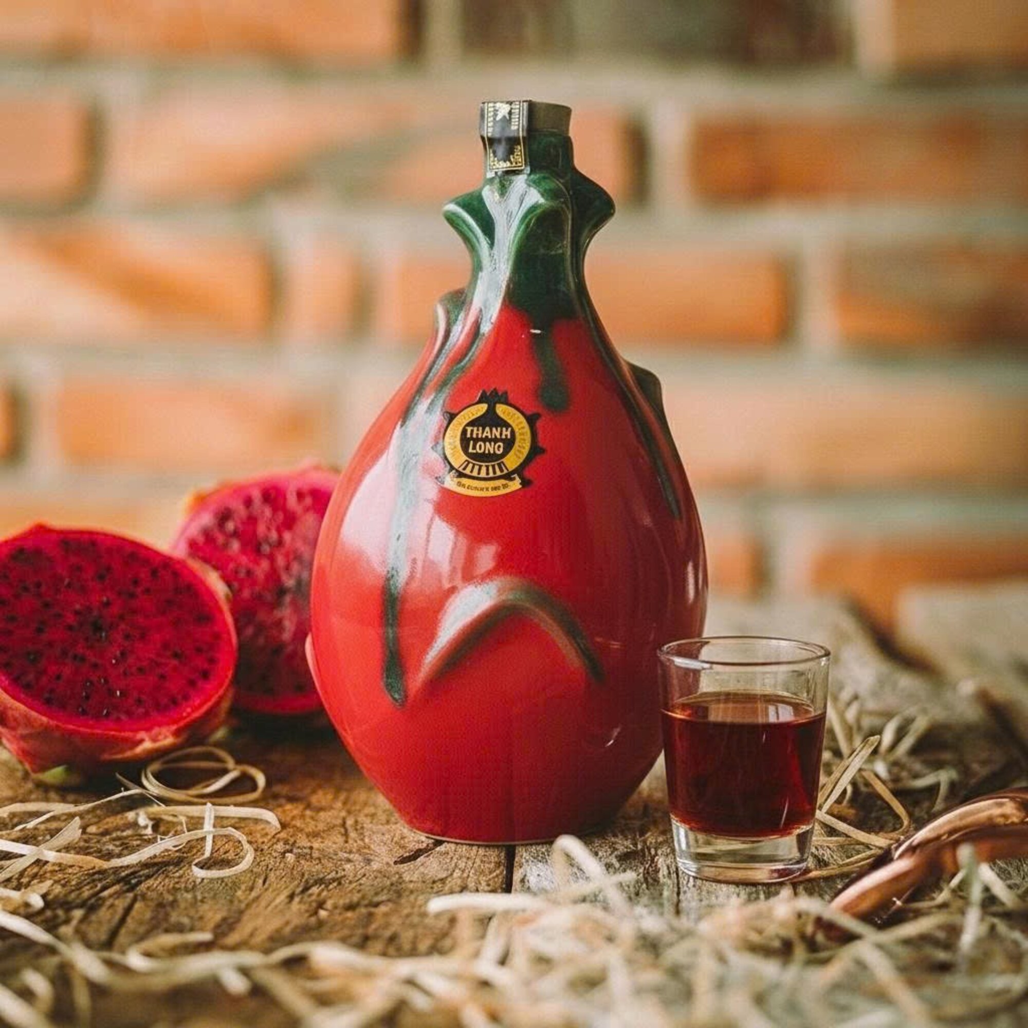 Bình gốm Thanh Long Đỏ Lên Men ANNA
